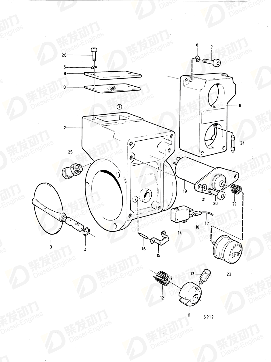 VOLVO Stopping device 842897 Drawing